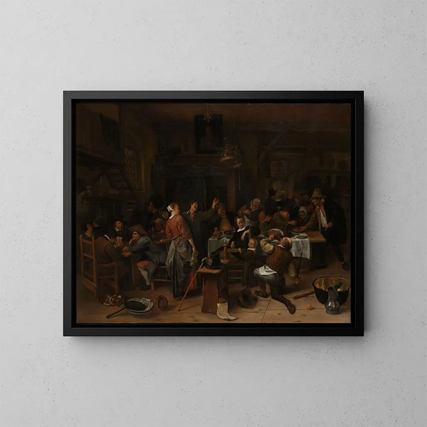 Journée des princes - Jan Steen — inramlat konstverk på väggen