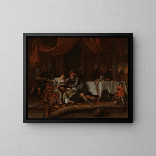 Samson och Dalila - Jan Steen — inramlat konstverk på väggen