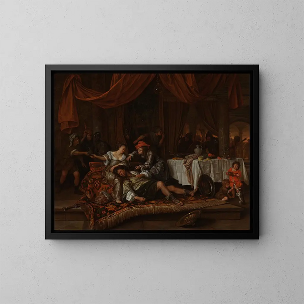 Samson och Dalila - Jan Steen — inramlat konstverk på väggen