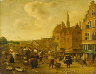 Jan Steen - The Fish Market at Leyden.webp