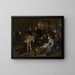 L'adoration des bergers - Jan Steen — inramlat konstverk på väggen