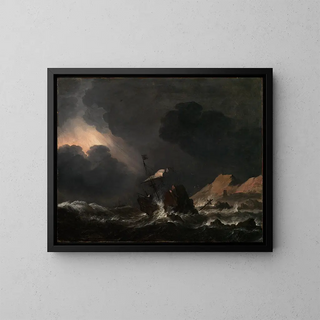 Jan Theunisz Blanckerhoff - Seesturm mit strandendem Schiff.webp
