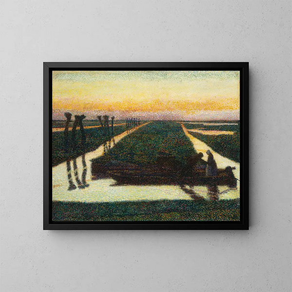 En kanal i Broek i Waterland - Jan Toorop — inramlat konstverk på väggen