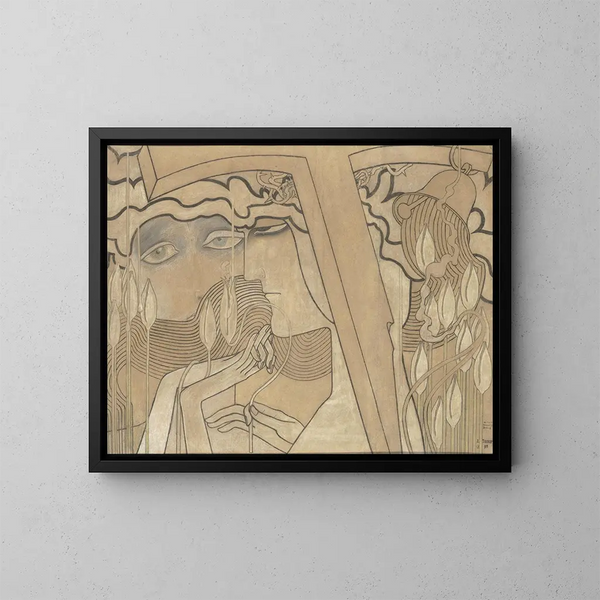 Begär och tillfredsställelse - Jan Toorop — inramlat konstverk på väggen