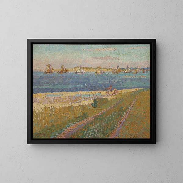 La Schelde nära Veere - Jan Toorop — inramlat konstverk på väggen