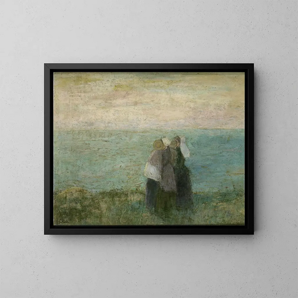 Kvinnor vid havet - Jan Toorop — inramlat konstverk på väggen