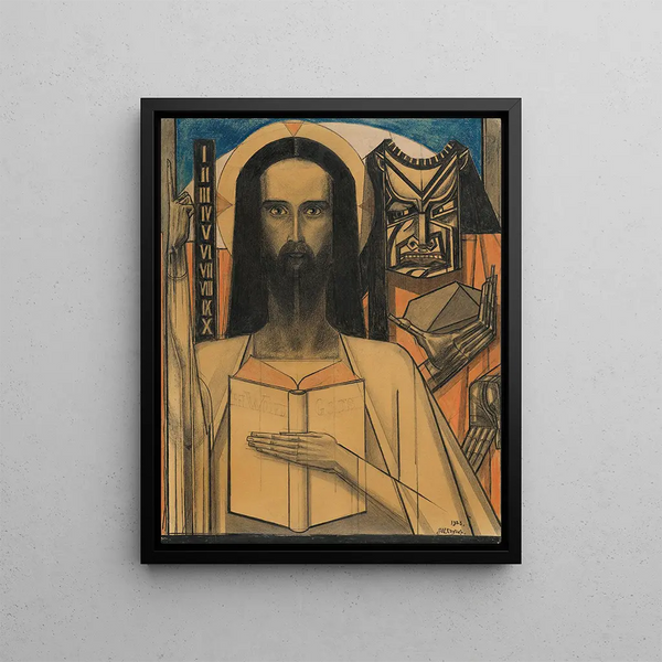Studie för Kristus i öknen - Jan Toorop — inramlat konstverk på väggen