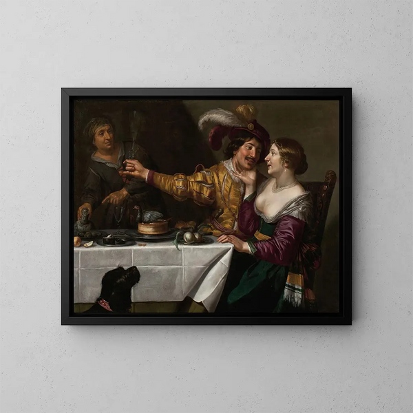 La Prostituée - Jan van Bijlert — inramlat konstverk på väggen