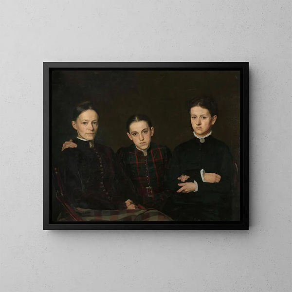 porträttet av Cornelia Clara och Johanna Veth - Jan Veth — inramlat konstverk på väggen