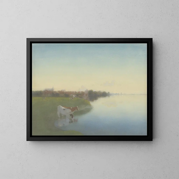 Rivage de l'IJssel nära Hattem - Jan Voerman — inramlat konstverk på väggen