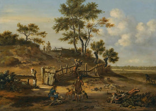 Jan Wijnants - A Dune Landscape With Falconers.webp