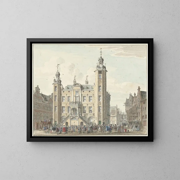Venlo stadshus - Jan de Beijer — inramlat konstverk på väggen