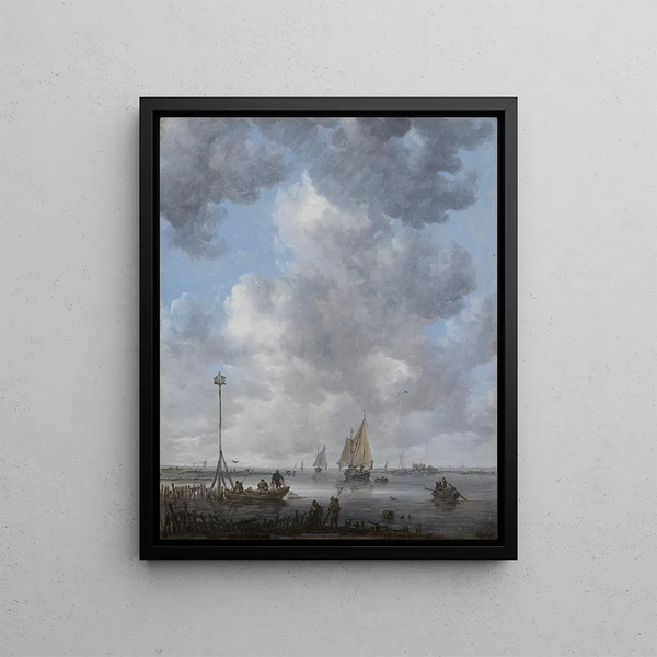 En lugn - Jan van Goyen — inramlat konstverk på väggen