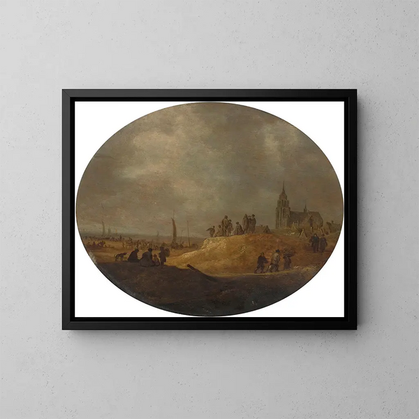 Vy över Scheveningen från dynorna - Jan van Goyen — inramlat konstverk på väggen