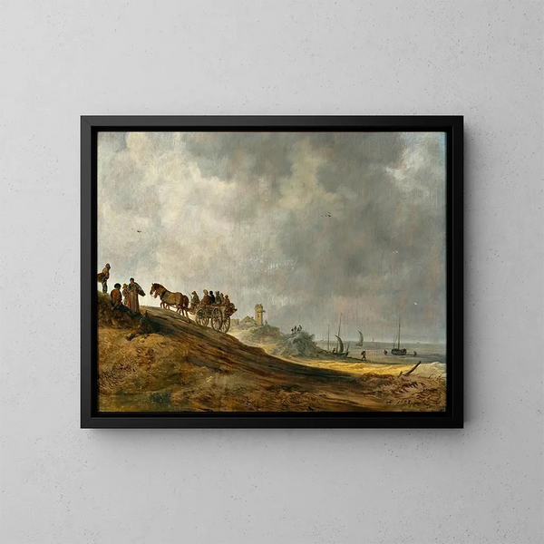 strandbild - Jan van Goyen — inramlat konstverk på väggen