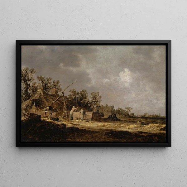 Fermes - Jan van Goyen — inramlat konstverk på väggen