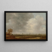 Panoramabild av en flod med låga ängar - Jan van Goyen — inramlat konstverk på väggen
