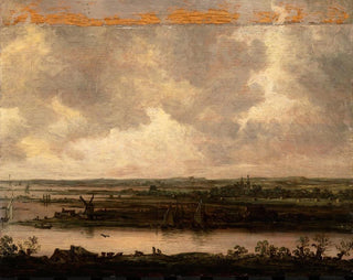 Jan van Goyen - Panoramic View of the River Spaarne and the Haarlemmermeer.webp