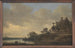 flodscen med svanen tavern - Jan van Goyen — vy av konstverket