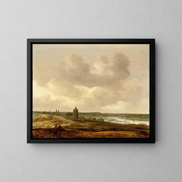 Vue d'Arnhem - Jan van Goyen — inramlat konstverk på väggen