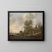 Vy över en stad vid en flod - Jan van Goyen — inramlat konstverk på väggen