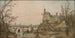 vinterscen vid gården - Jan van Goyen — vy av konstverket