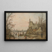 vinterscen vid gården - Jan van Goyen — inramlat konstverk på väggen