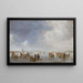 vinterscen på isen - Jan van Goyen — inramlat konstverk på väggen