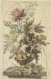bukett av blommor i en vas med en nejlika framför - Jan van Huysum — vy av konstverket