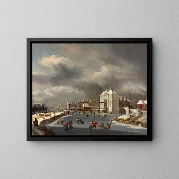 La porte Heiligeweg à Amsterdam - Jan van Kessel — inramlat konstverk på väggen
