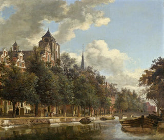 Jan van der Heyden - View Down a Dutch Canal.webp