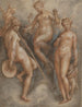 Tre gudinnor: Minerva, Juno och Venus - Jan van der Straet — vy av konstverket