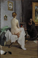 L'atelier du peintre - Janis Rozentāls — inramlat konstverk på väggen