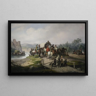 January Suchodolski - Carts at the riverside.webp