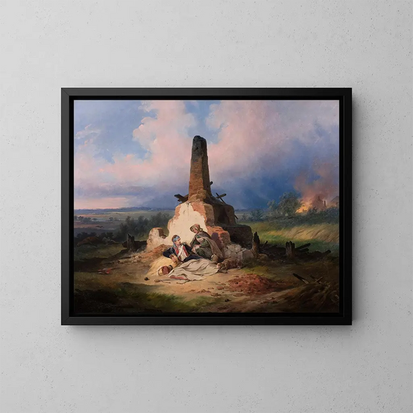 Uhlan sårad 1831 - January Suchodolski — inramlat konstverk på väggen