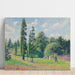 Reproduktion av målningen av Kew-trädgården, London, nära en damm - Camille Pissarro