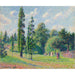 Reproduktion av målningen av Kew-trädgården, London, nära en damm - Camille Pissarro