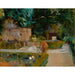 Reproduktion av målningen av trädgården Jardin de los Adarves, Alhambra, Granada - Joaquín Sorolla