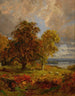 Landskap med träd och får nära en buske - Jasper Francis Cropsey — vy av konstverket