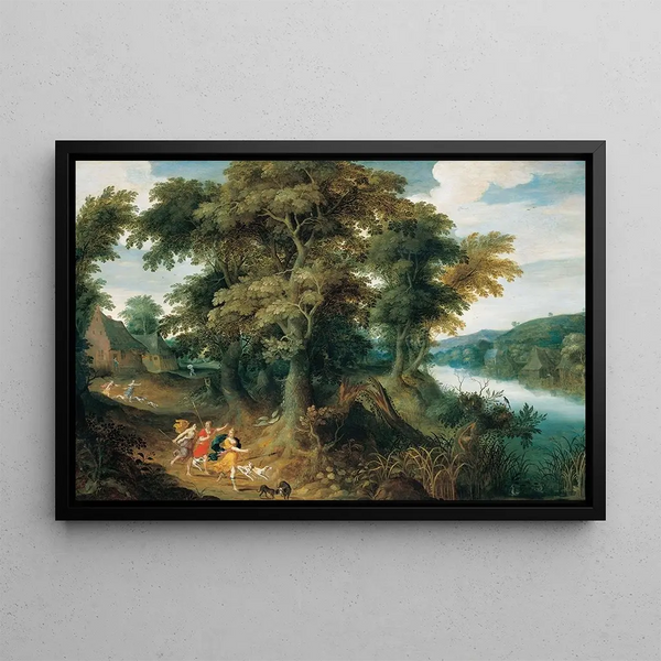 Jasper van der Lanen - Diana and her nymphs hunting.webp