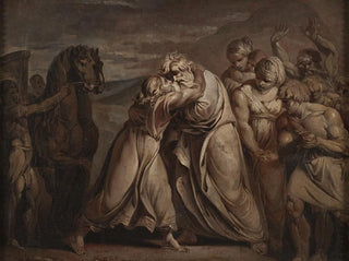 Joseph återfinner sin far Jakob i öknen - Jean-Antoine Julien de Parme — vy av konstverket