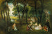 Fête Galante i ett skogigt landskap - Jean-Antoine Watteau — vy av konstverket