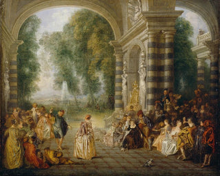 Les Plaisirs du bal - Jean-Antoine Watteau — vy av konstverket