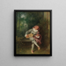 Mezzetín - Jean-Antoine Watteau — inramlat konstverk på väggen