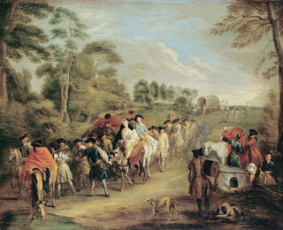 Soldats en marche - Jean-Antoine Watteau — vy av konstverket