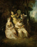 La sérénade italienne - Jean-Antoine Watteau — vy av konstverket
