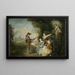 La leçon d'amour - Jean-Antoine Watteau — inramlat konstverk på väggen