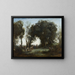 En morgon, nymfens dans - Jean-Baptiste-Camille Corot — inramlat konstverk på väggen