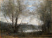 En damm sedd genom träden - Jean-Baptiste-Camille Corot — vy av konstverket