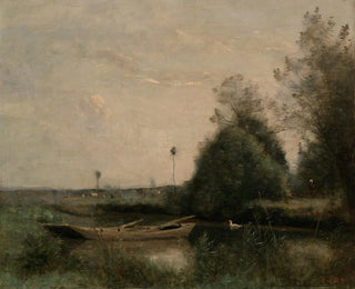 En damm i Mortain - Jean-Baptiste-Camille Corot — vy av konstverket